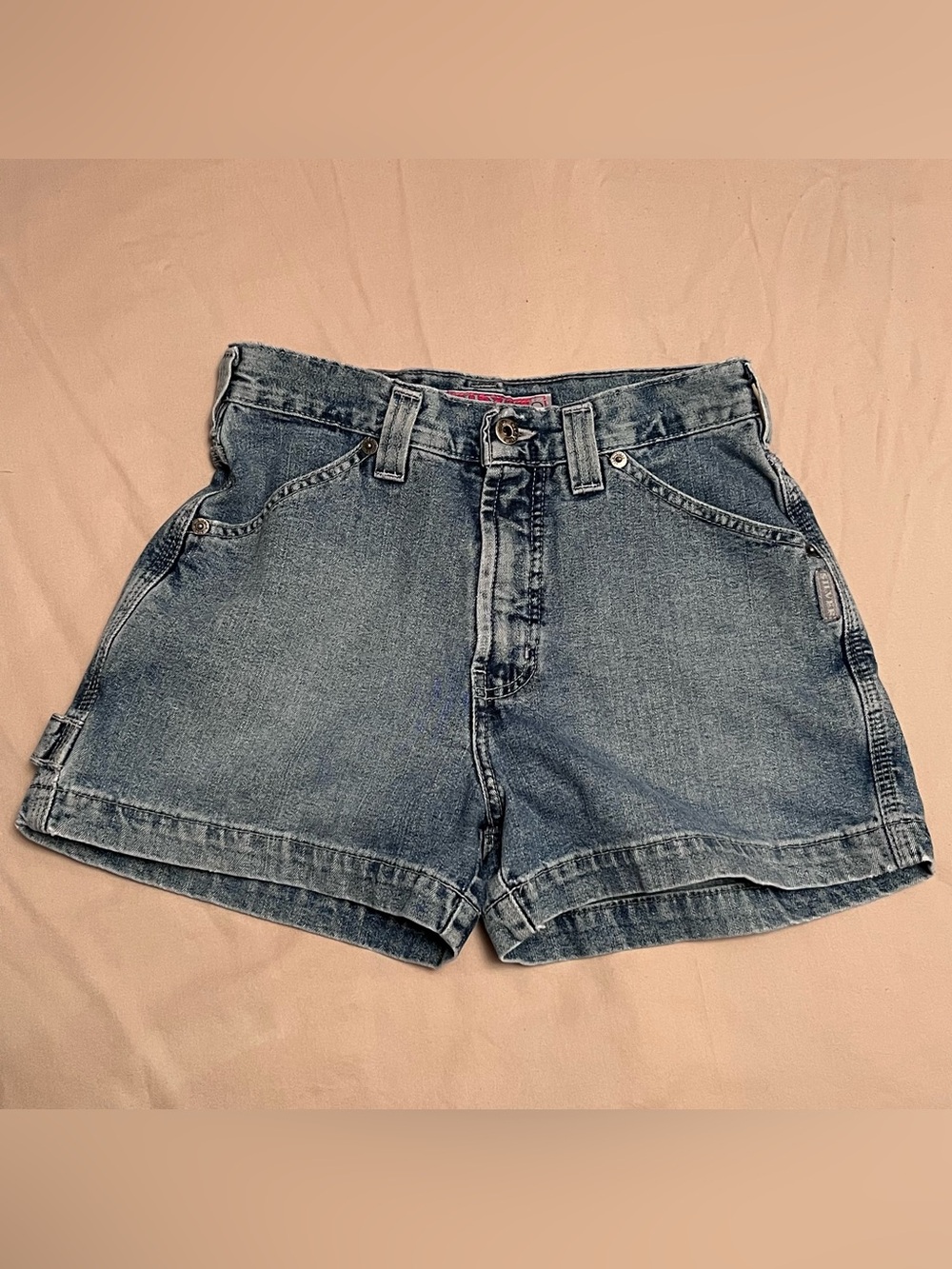 🇨🇦 Vintage Silver Faded Blue Jean Shorts Made In Canada Size 27